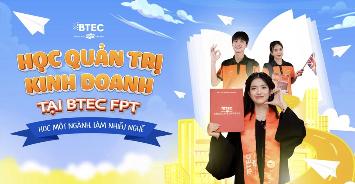 Sinh viên Quản trị kinh doanh BTEC FPT được trang bị kiến thức thực tiễn, kỹ năng quản lý và tư duy kinh doanh để tự tin khám phá đa dạng cơ hội nghề nghiệp. Sinh viên Quản trị kinh doanh BTEC FPT được trang bị kiến thức thực tiễn, kỹ năng quản lý và tư duy kinh doanh để tự tin khám phá đa dạng cơ hội nghề nghiệp.
