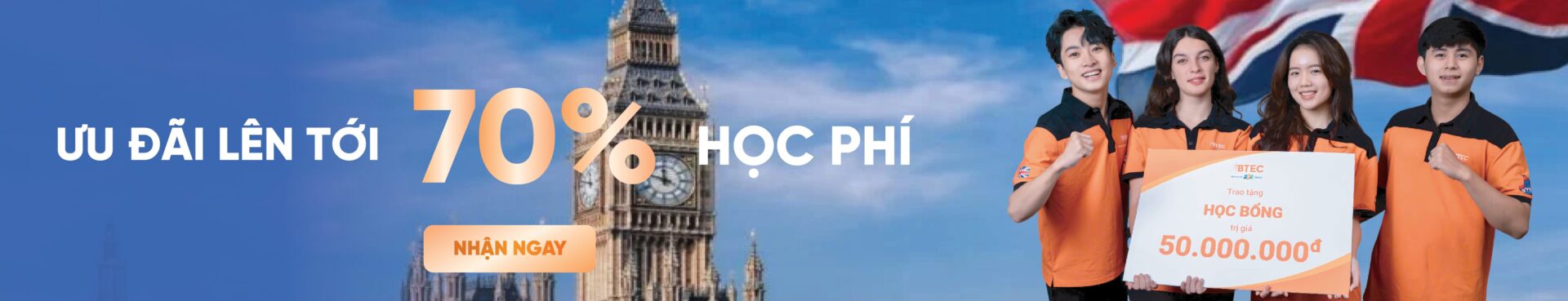 Ưu đãi 70% học phí