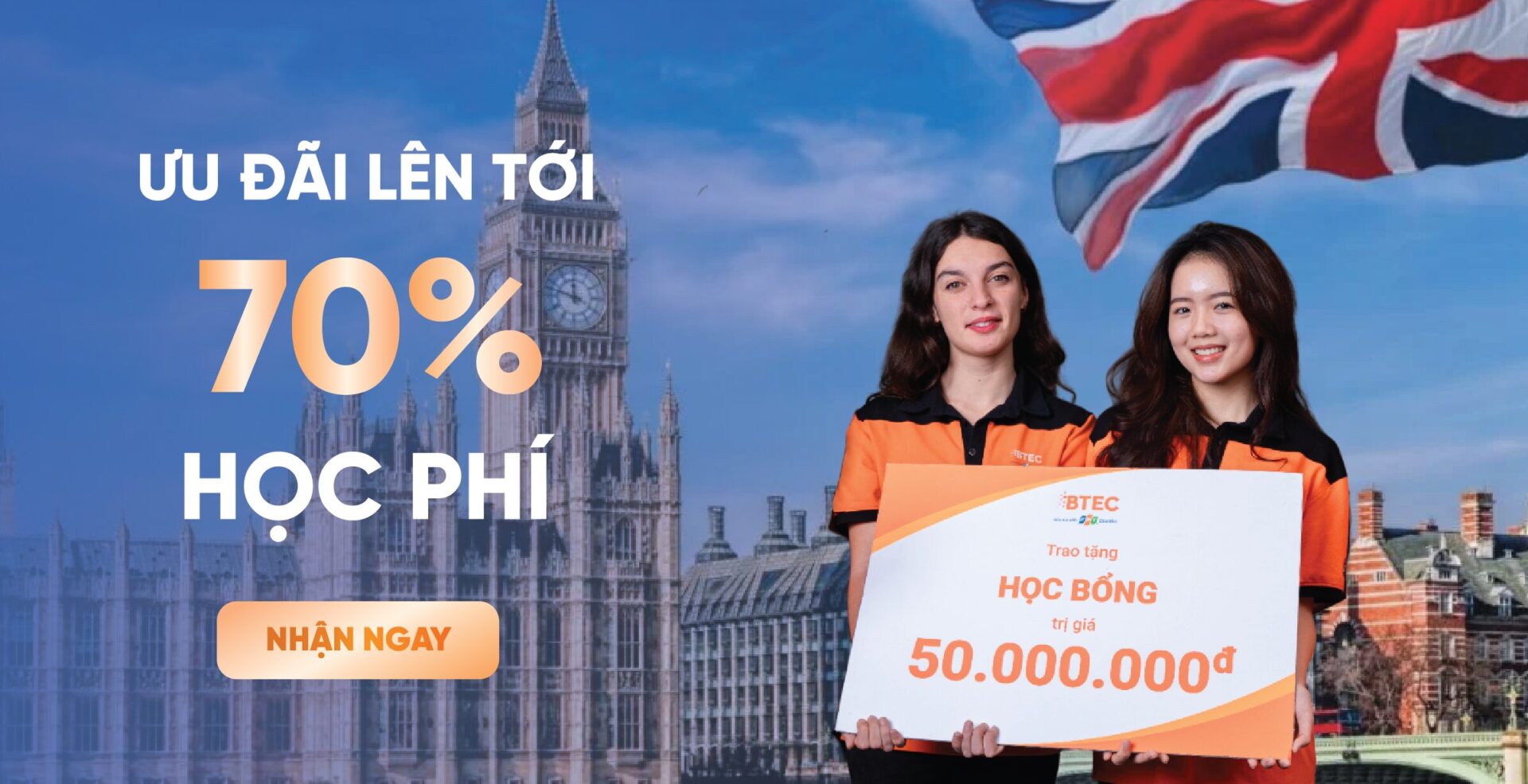 Ưu đãi lên tới 70% học phí