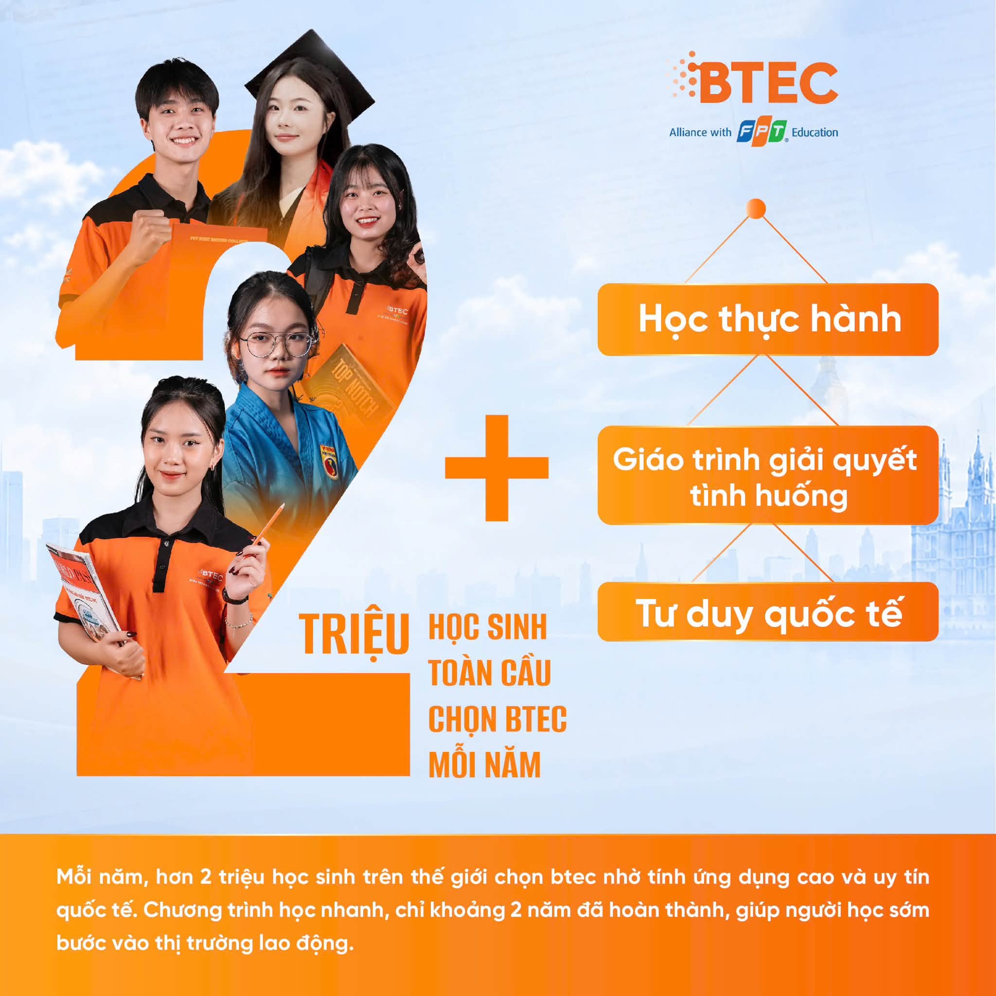Hơn 2 triệu sinh viên chọn BTEC mỗi năm