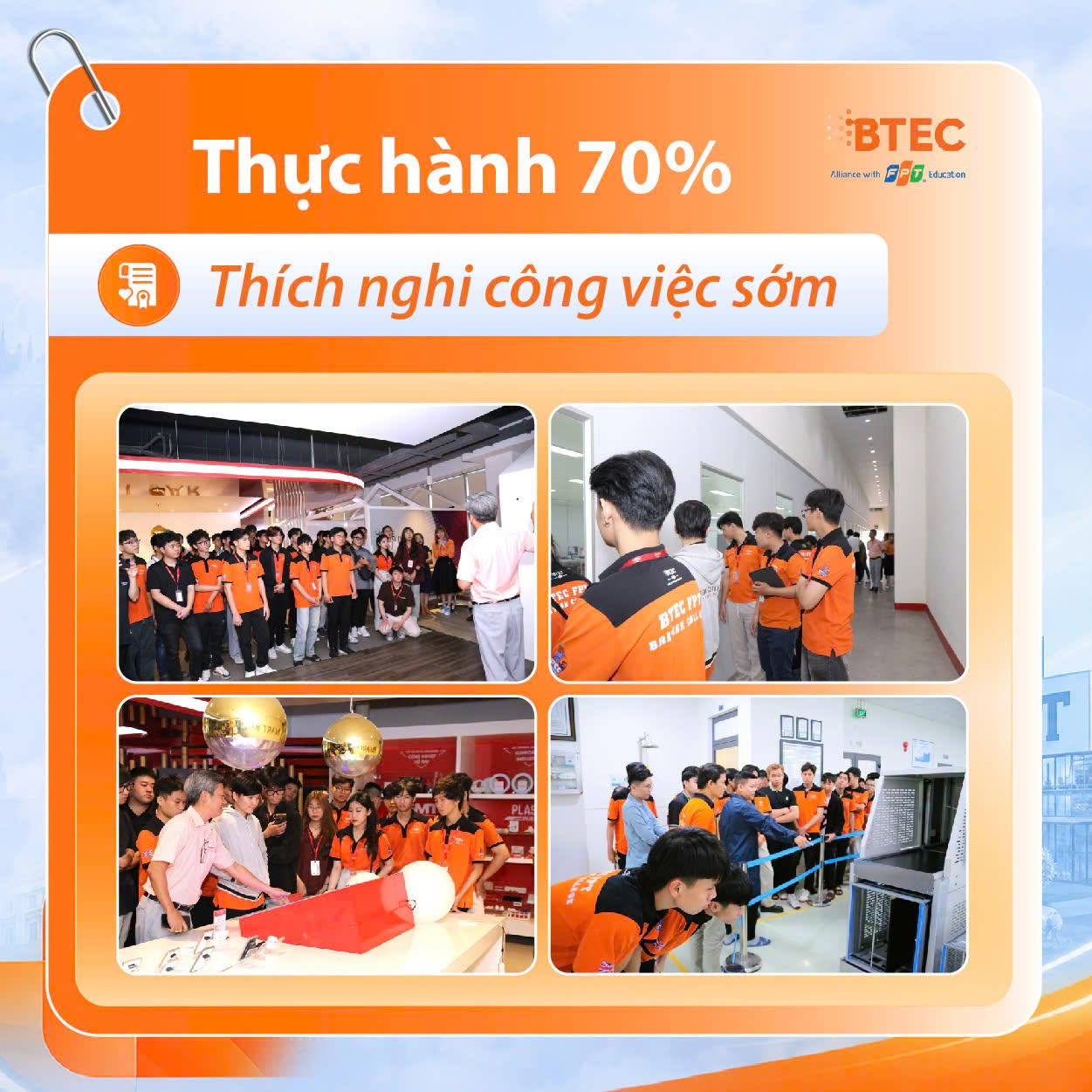 Sinh viên được thực hành sớm ngay khi học