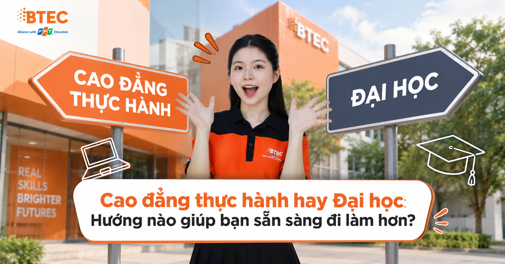 Cao đẳng thực hành hay Đại học: Hướng nào giúp bạn sẵn sàng đi làm hơn?