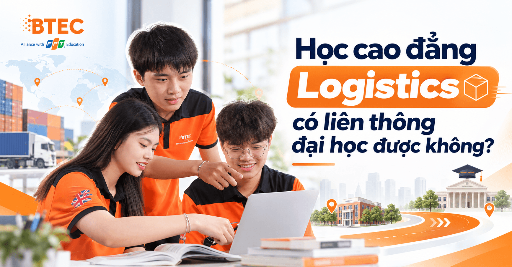 Học cao đẳng Logistics có liên thông đại học được không?