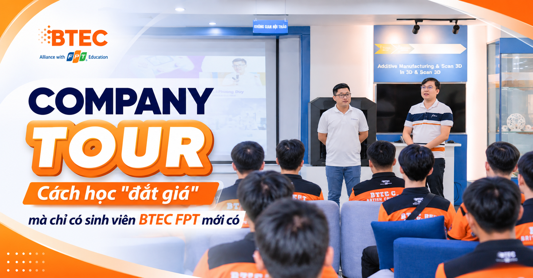 Sinh viên BTEC FPT tham gia Company Tour tìm hiểu kỹ năng và nhu cầu tuyển dụng của doanh nghiệp Sinh viên BTEC FPT tham gia Company Tour để quan sát môi trường làm việc thực tế, tìm hiểu vị trí tuyển dụng và những kỹ năng doanh nghiệp đang cần ở nhân sự trẻ.