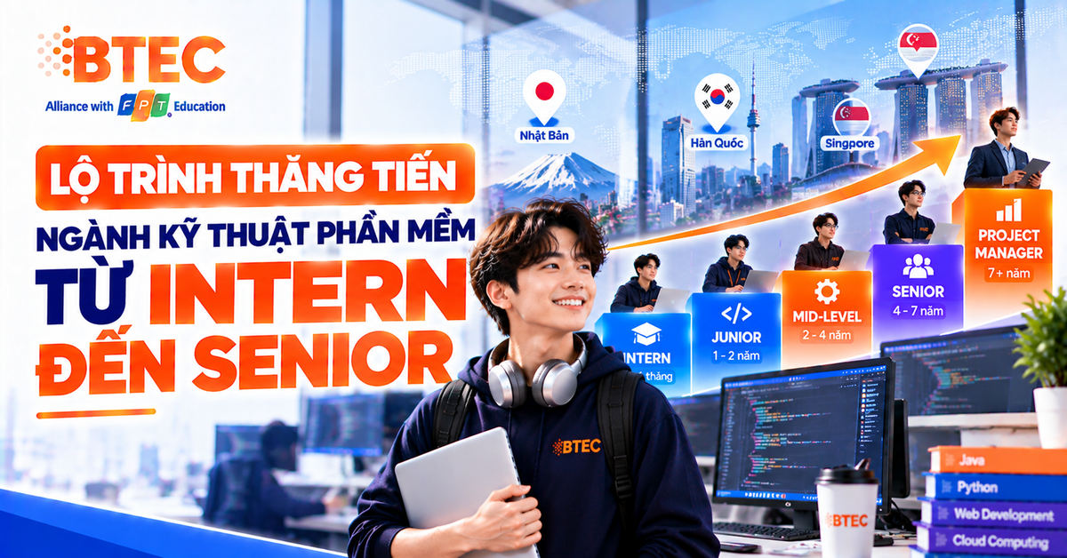 ộ trình thăng tiến ngành Kỹ thuật phần mềm