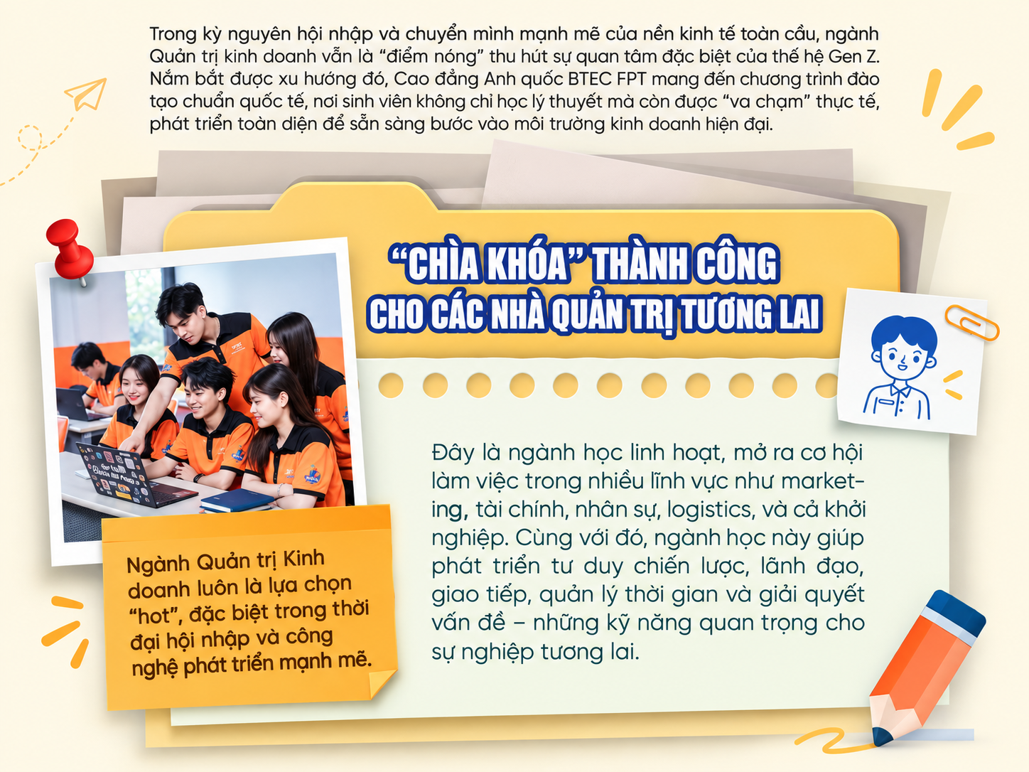 Ngành Quản trị kinh doanh BTEC FPT Ngành Quản trị kinh doanh BTEC FPT