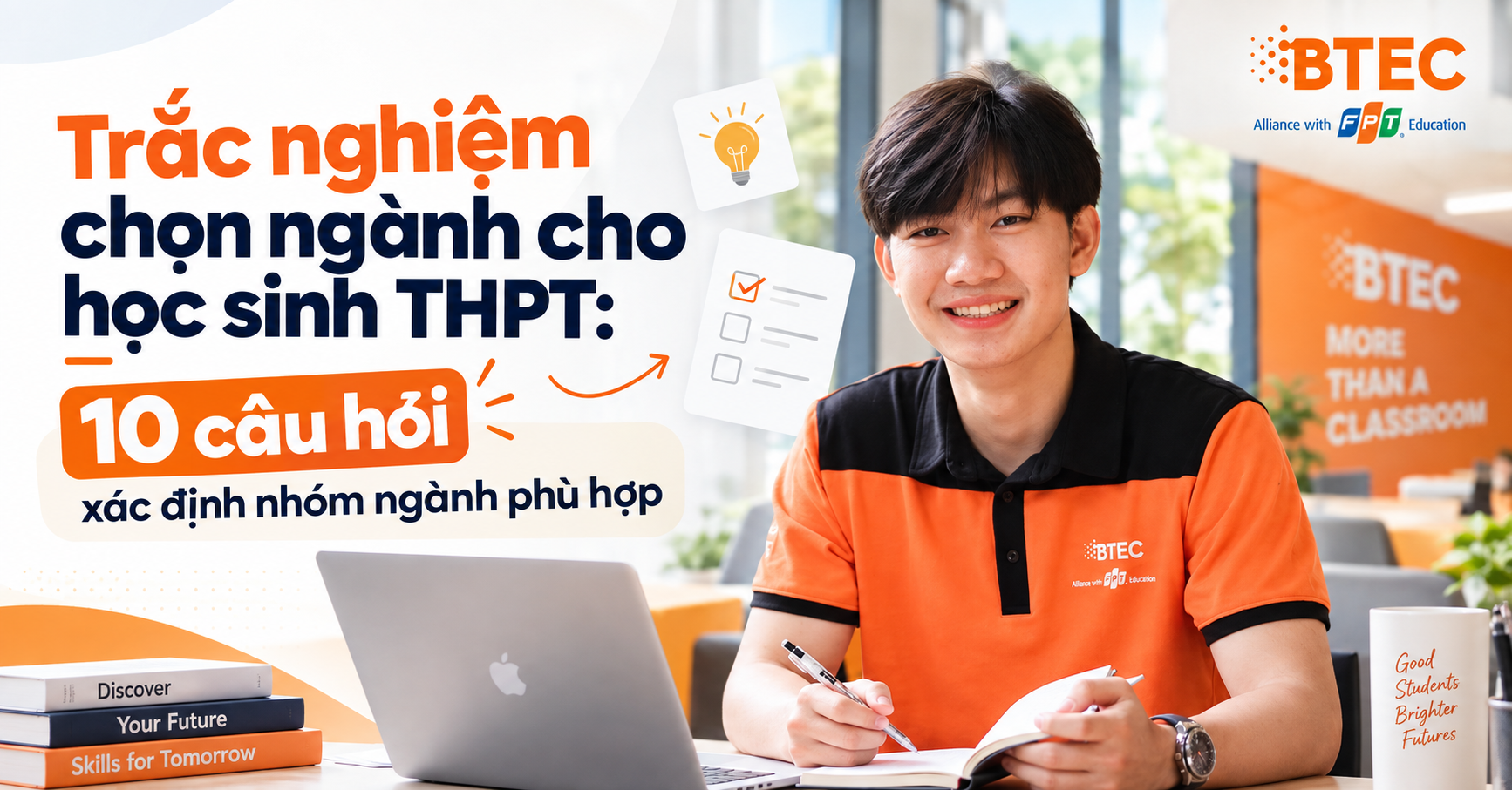 Trắc nghiệm chọn ngành cho học sinh THPT: 10 câu hỏi xác định nhóm ngành phù hợp