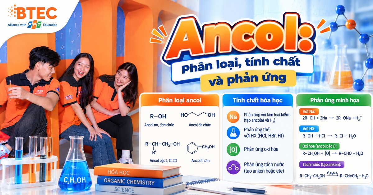 Ancol: Phân loại, tính chất và phản ứng