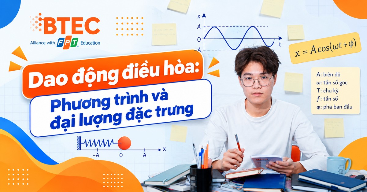 Dao động điều hòa: Phương trình và đại lượng đặc trưng