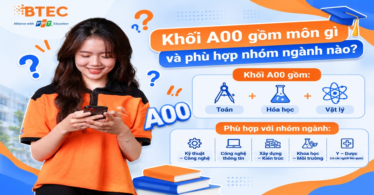 Khối A00 gồm môn gì và phù hợp nhóm ngành nào?