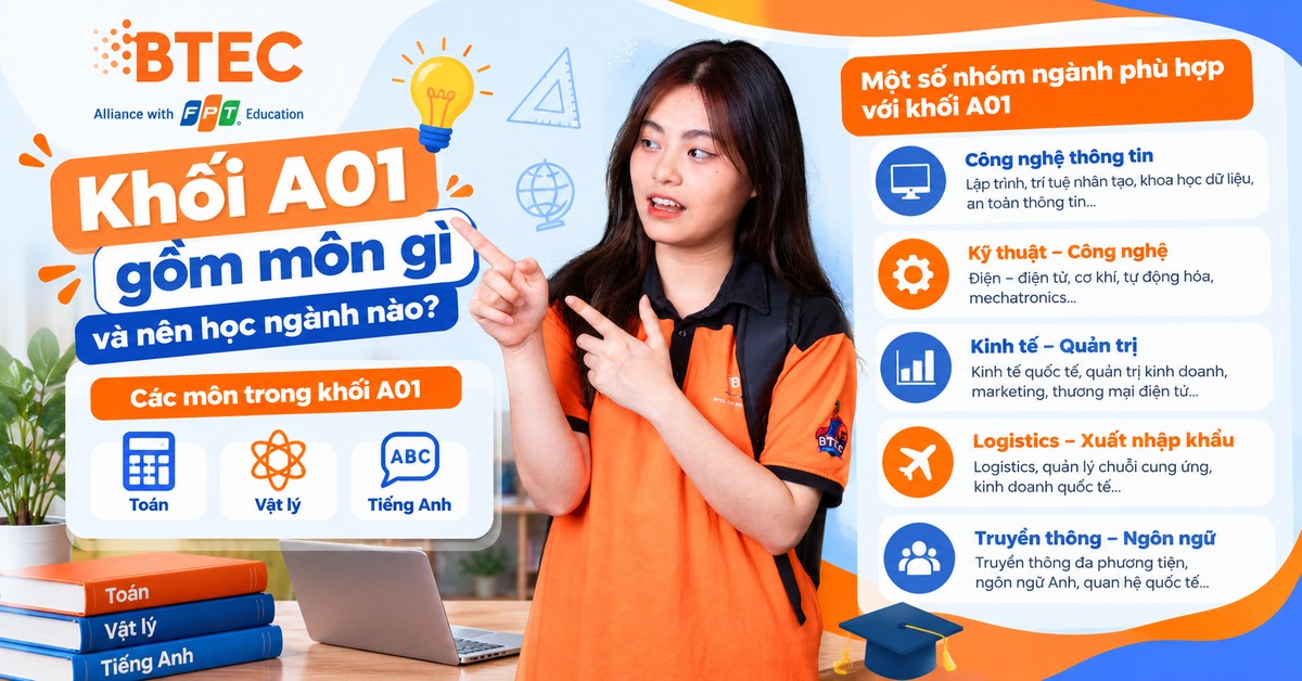 Khối A01 gồm môn gì và nên học ngành nào?