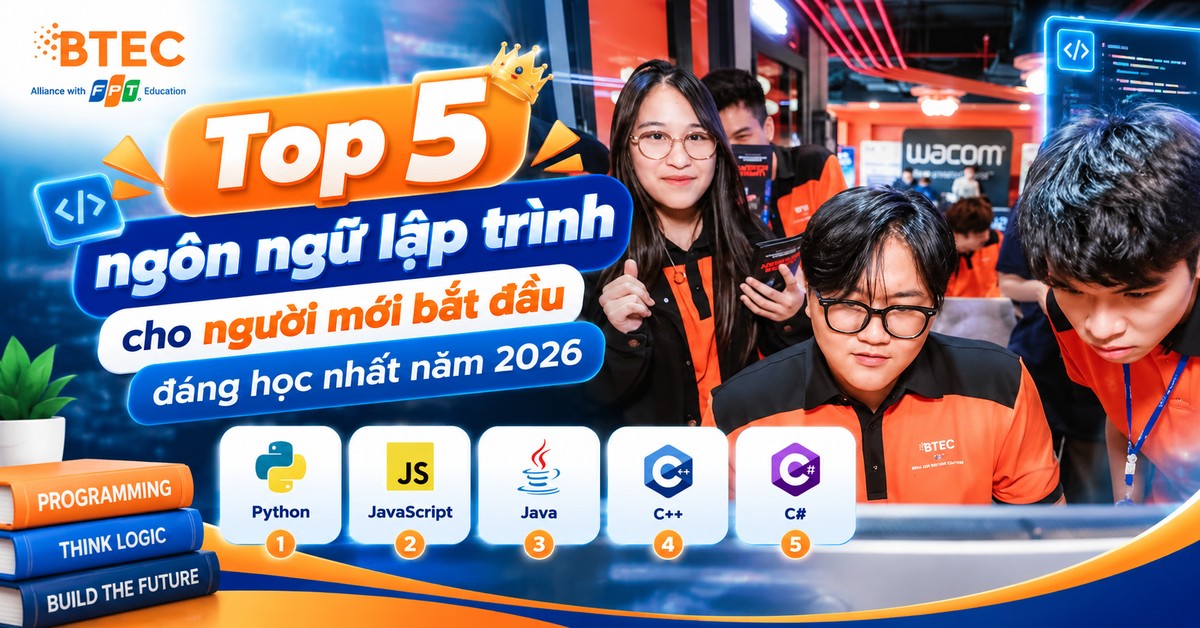 Top 5 ngôn ngữ lập trình cho người mới bắt đầu đáng học nhất năm 2026