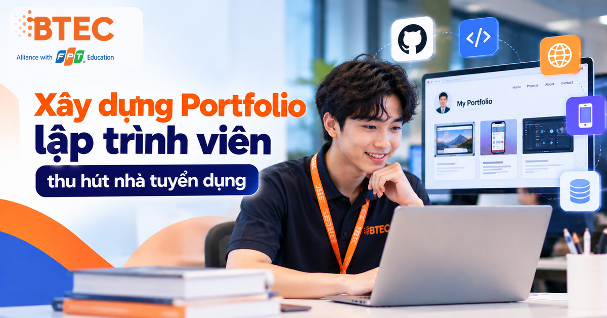 Sinh viên BTEC FPT xây dựng Portfolio lập trình viên từ các dự án website, ứng dụng và mã nguồn thực tế.
